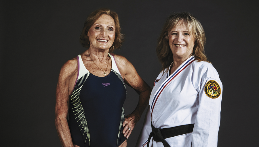 imagen de Margarita, con 80 años, es campeona mundial de Natación, y Myriam, con 72, de Taekwondo