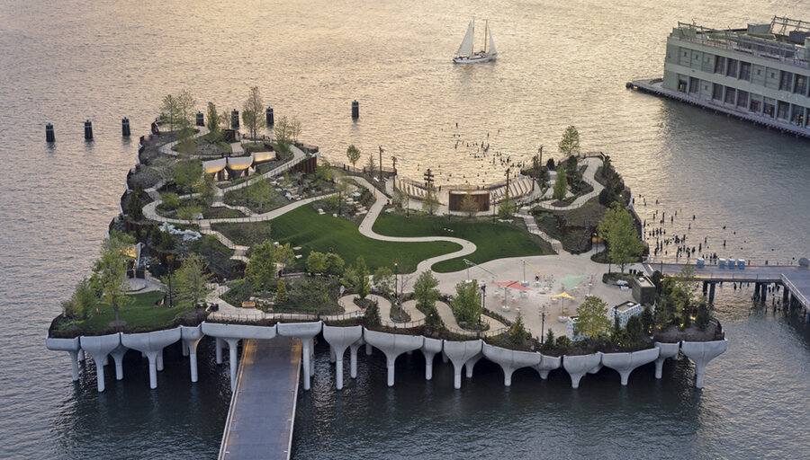 imagen de Así es Little Island, el nuevo parque flotante sobre el Río Hudson