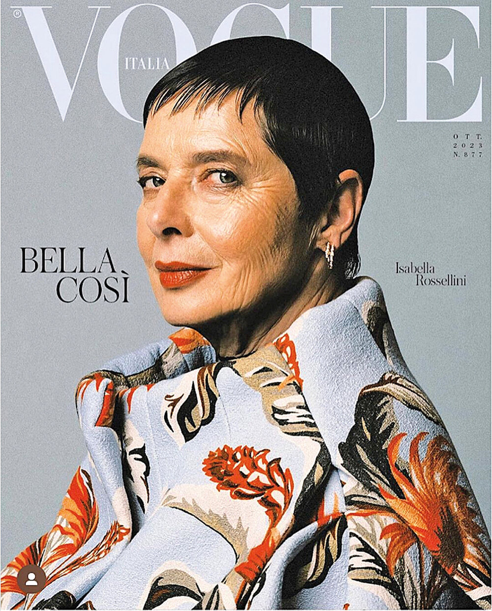 La actriz italiana fue protagonista de la tapa de octubre de Vogue Italia y pidió expresamente que no retocaran sus fotos. 