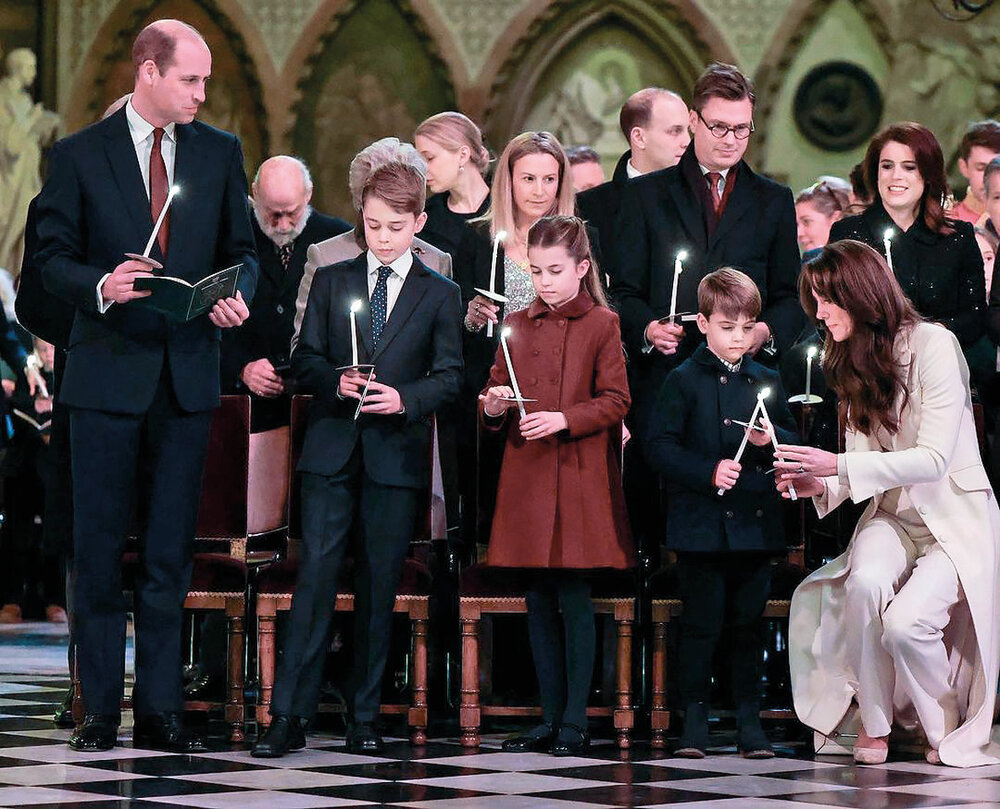 Los príncipes de Gales y sus hijos presidieron el servicio de villancicos de la Abadía de Westminster.   @princeandprincessofwales