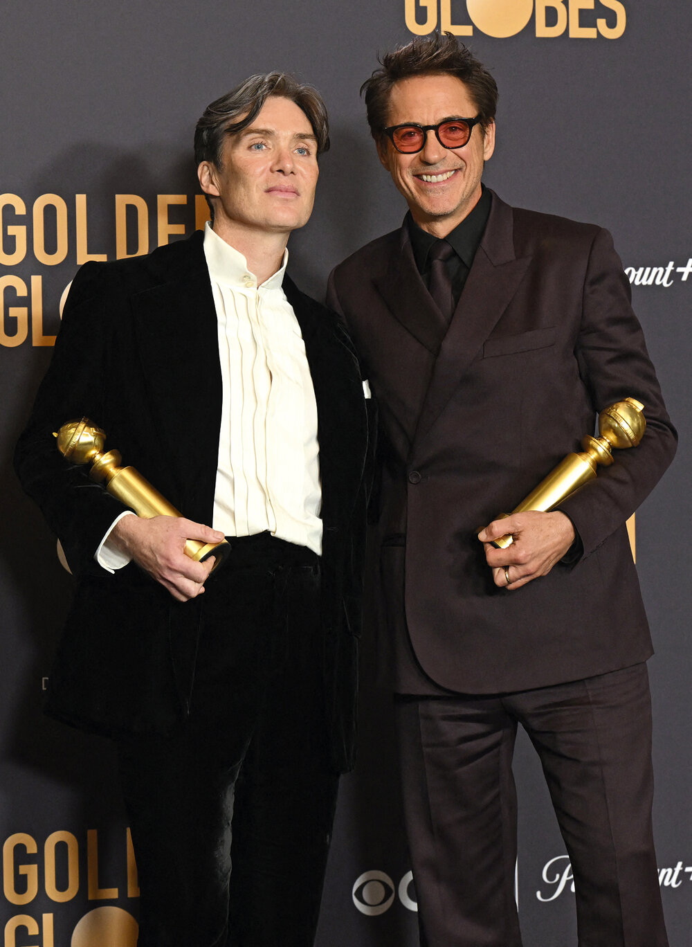 Cilian Murphy y Robert Downey Jr. ganaron en las categorías Mejor actor y Mejor actor de reparto de película dramática en los Globos de Oro. AFP 