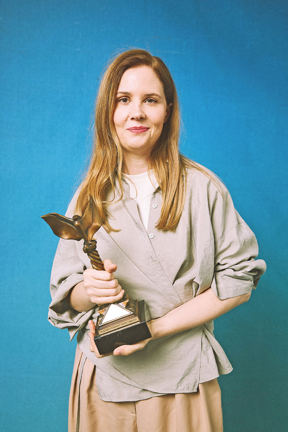 La francesa Justine Triet recibió el Independent Spirit Award a Mejor película internacional por Anatomía de una caída. AFP 