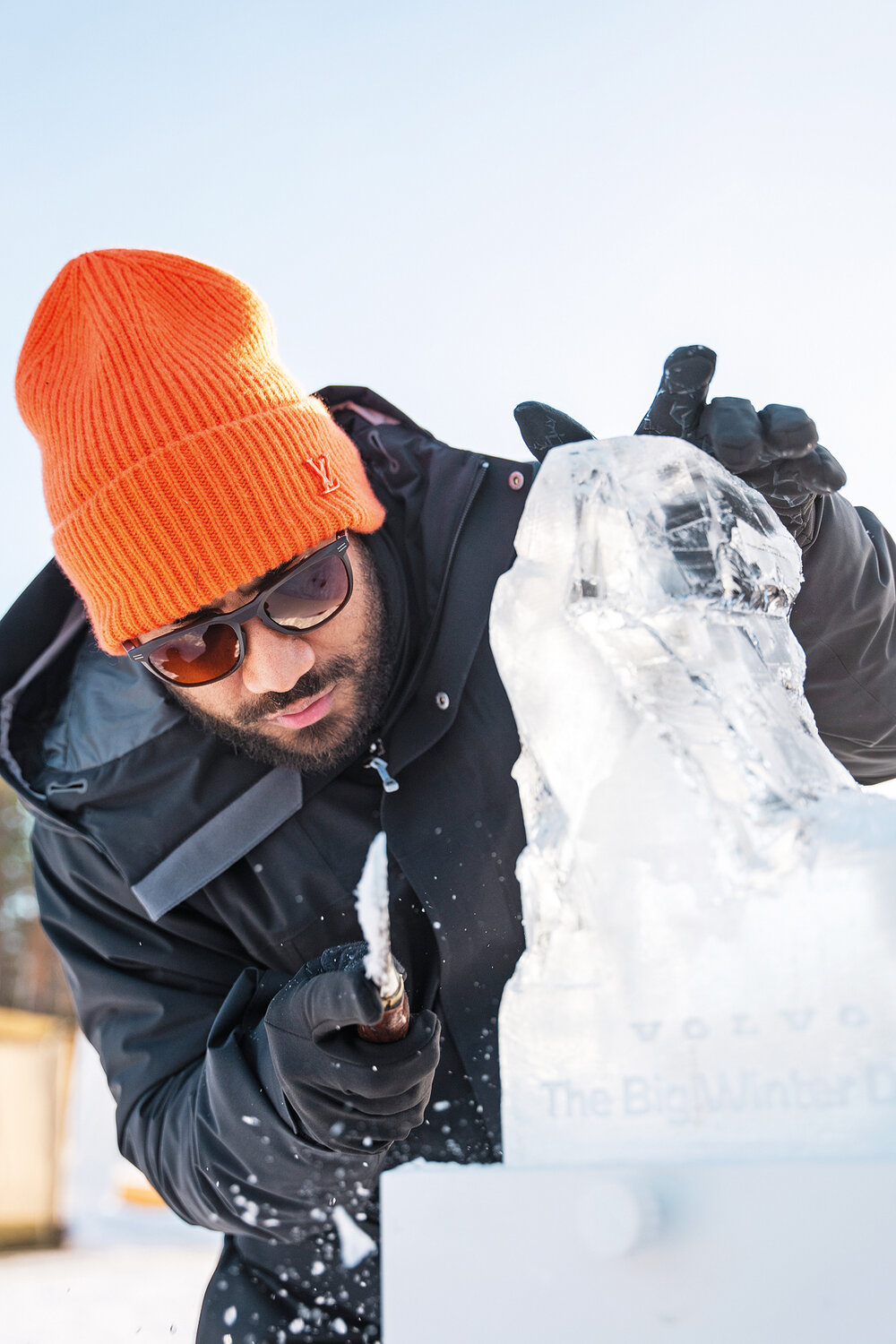 <em>Esculpir en el hielo fue uno de los tantos desafíos a los que se enfrentaron los participantes. </em>